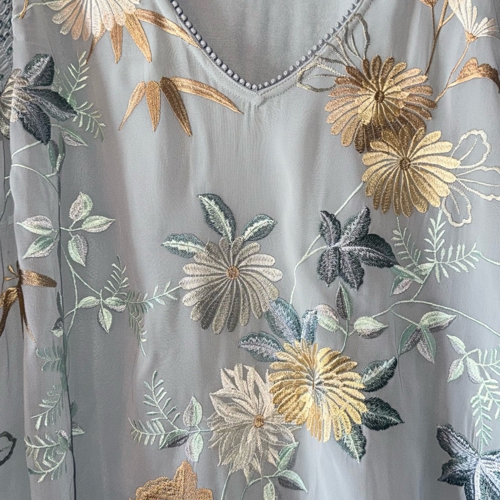 Anthropologie Tiny brand floral embroidered top 3X NWT - Picture 8 of 10